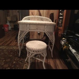 Wicker desk/make up table